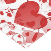 Funny Heart Pattern VII - rot weiß + Ihre Idee Großer Tischläufer (Ecke)