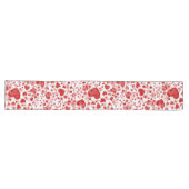 Funny Heart Pattern VII - rot weiß + Ihre Idee Großer Tischläufer (Horizontal)