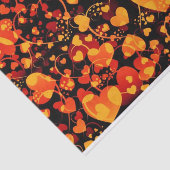 Funny Heart Pattern VIII - schwarz-gelb Seidenpapier (Ausschnitt)