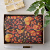Funny Heart Pattern VIII - schwarz-gelb Seidenpapier (Geschenk)