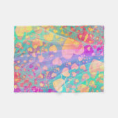 Funny Heart Pattern XI - pastellfarben Fleecedecke (Vorderseite (Horizontal))