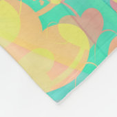 Funny Heart Pattern XI - pastellfarben Fleecedecke (Ecke)
