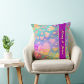 Funny Heart Pattern XI - pastellfarben Kissen (Stuhl )