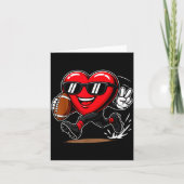 Funny Heart Playing Football Srts Lover Valentine Karte (Vorderseite)