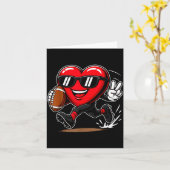 Funny Heart Playing Football Srts Lover Valentine  Karte (Gelbe Blume)