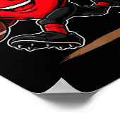 Funny Heart Playing Football Srts Lover Valentine Poster (Ecke)