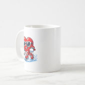 Funny Heart Playing Hockey Apparel  Kaffeetasse (Vorderseite Links)