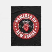 Funny Heart Transplant Survivor Quote Living Heart Fleecedecke (Vorderseite)