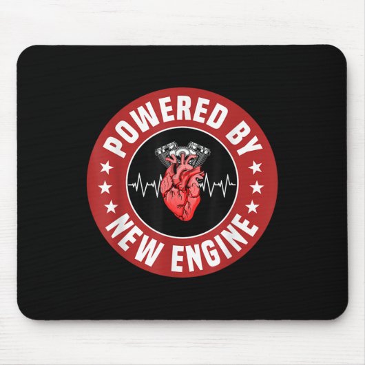 Funny Heart Transplant Survivor Quote Living Heart Mousepad (Vorne)