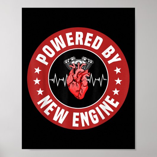 Funny Heart Transplant Survivor Quote Living Heart Poster (Vorne)