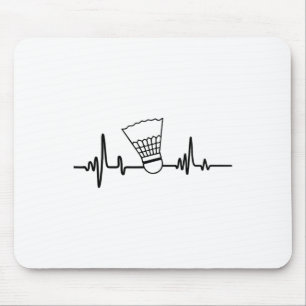 Funny Heartbeat Badminton Shuttle Sports Mousepad