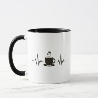 Funny Heartbeat Coffee Shirt Kaffee Cup Häufigkeit Tasse