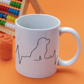 Funny Heartbeat Line Art Valentine's Day Niedliche Kaffeetasse