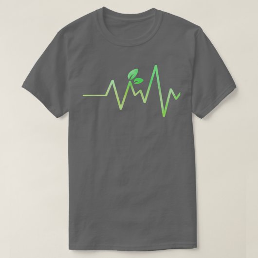 Funny Heartbeat Veganer Aktivismus Vegetarisches L T-Shirt (Design vorne)