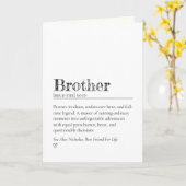 Funny Heartfelt Brother Definition Encouragement Karte (Gelbe Blume)