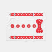 Funny Hearts Bow Tie Suspenders Valentine's Day Co Fleecedecke (Vorderseite (Horizontal))
