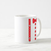 Funny Hearts Bow Tie Suspenders Valentine's Day Co Kaffeetasse (VorderseiteRechts)
