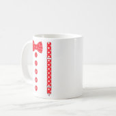 Funny Hearts Bow Tie Suspenders Valentine's Day Co Kaffeetasse (Vorderseite Links)