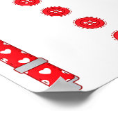 Funny Hearts Bow Tie Suspenders Valentine's Day Co Poster (Ecke)