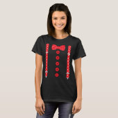 Funny Hearts Bow Tie Suspenders Valentine's Day Co T-Shirt (Vorne ganz)