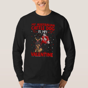 Funny Hearts Liebe Mein australischer Rind Hund is T-Shirt