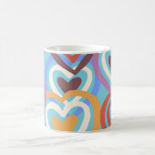 Funny Hearts: Nahtlose Textur Muster. Kaffeetasse (Mittel)
