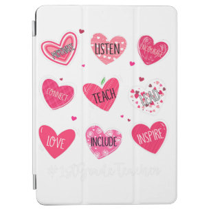 Funny Hearts Teach Liebe Inspirierte 1. Klasse Leh iPad Air Hülle
