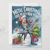 Funny Heavy Metal Frohe Weihnachtskarte Feiertagskarte (Vorderseite)