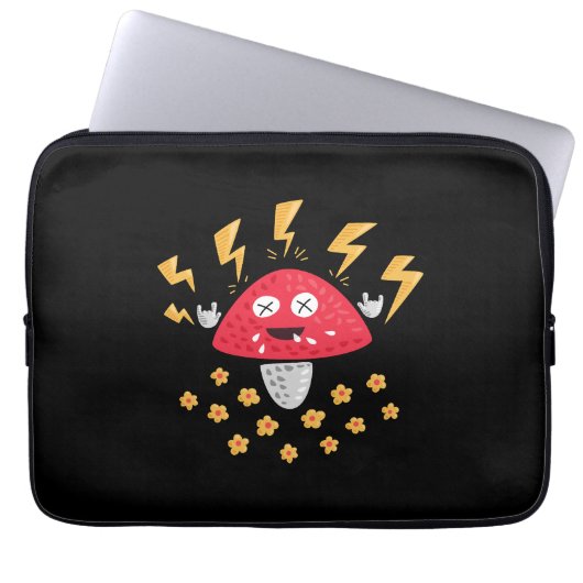 Funny Heavy Metal Mushroom Laptopschutzhülle (Vorderseite)