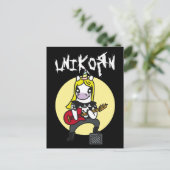 Funny Heavy Metal Unicorn Postkarte (Stehend Vorderseite)