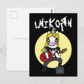 Funny Heavy Metal Unicorn Postkarte (Vorne/Hinten)