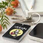 Funny Heavy Metal Unicorn Schlüsselanhänger (Vorderseite rechts)