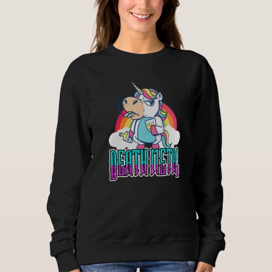 Funny Heavy Metal Unicorn Sweatshirt (Vorderseite)