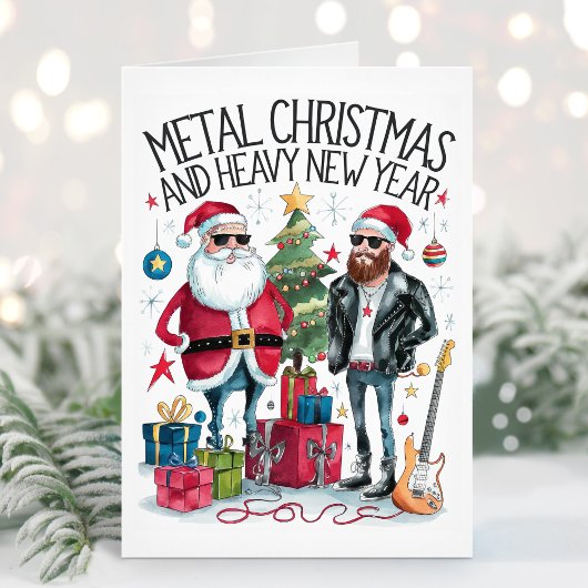 Funny Heavy Metal Weihnachtskarte Feiertagskarte