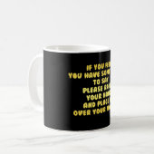 Funny hebt eure Hand, um Witze zu sprechen Kaffeetasse (Vorderseite Links)