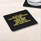 Funny hebt eure Hand, um Witze zu sprechen Rechteckiger Pappuntersetzer (angewinkelt)