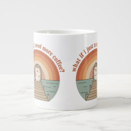 Funny Hedgehog Coffee Morning Slogan Mug Jumbo-Tasse