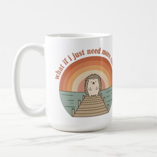 Funny Hedgehog Coffee Morning Slogan Mug Kaffeetasse (Links)