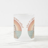 Funny Hedgehog Coffee Morning Slogan Mug Mattglastasse (Mittel)