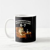 Funny Hedgehog Reading Book 67 Six Seven Meme Kaffeetasse (Links)