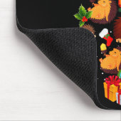 Funny Hedgehogs Christmas Tree Light Pajama Hedgeh Mousepad (Ecke)