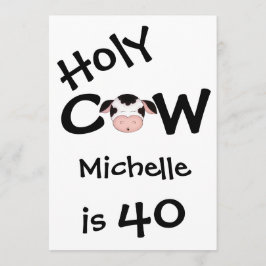 Funny Heilige Kuh 40. Geburtstag Party Einladung