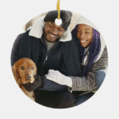 Funny Heilige Kuh Cowhide Muster Weihnachten Keramik Ornament (Hinten)