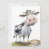 Funny Heilige Kuh Geburtstagsparty Einladung (Rückseite)