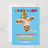 Funny Heilige Kuh Geburtstagsparty Einladung (Vorderseite)