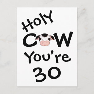 Funny Heilige Kuh Sie sind 30 Geburtstag Postkarte