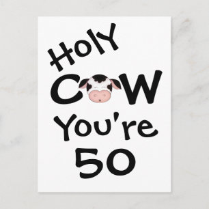 Funny Heilige Kuh Sie sind 50 Geburtstag Postkarte