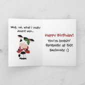 Funny Heilige Kuh Sie sind 50 Spaß Weihnachten Geb (Innenseite)