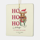 Funny Heilige Kuh Weihnachtsfest Foto Keramikornament (Links)