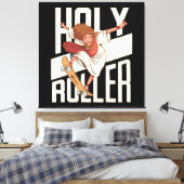 Funny Heiliger Roller Skateboard Jesus Leinwanddruck (Insitu (Schlafzimmer))